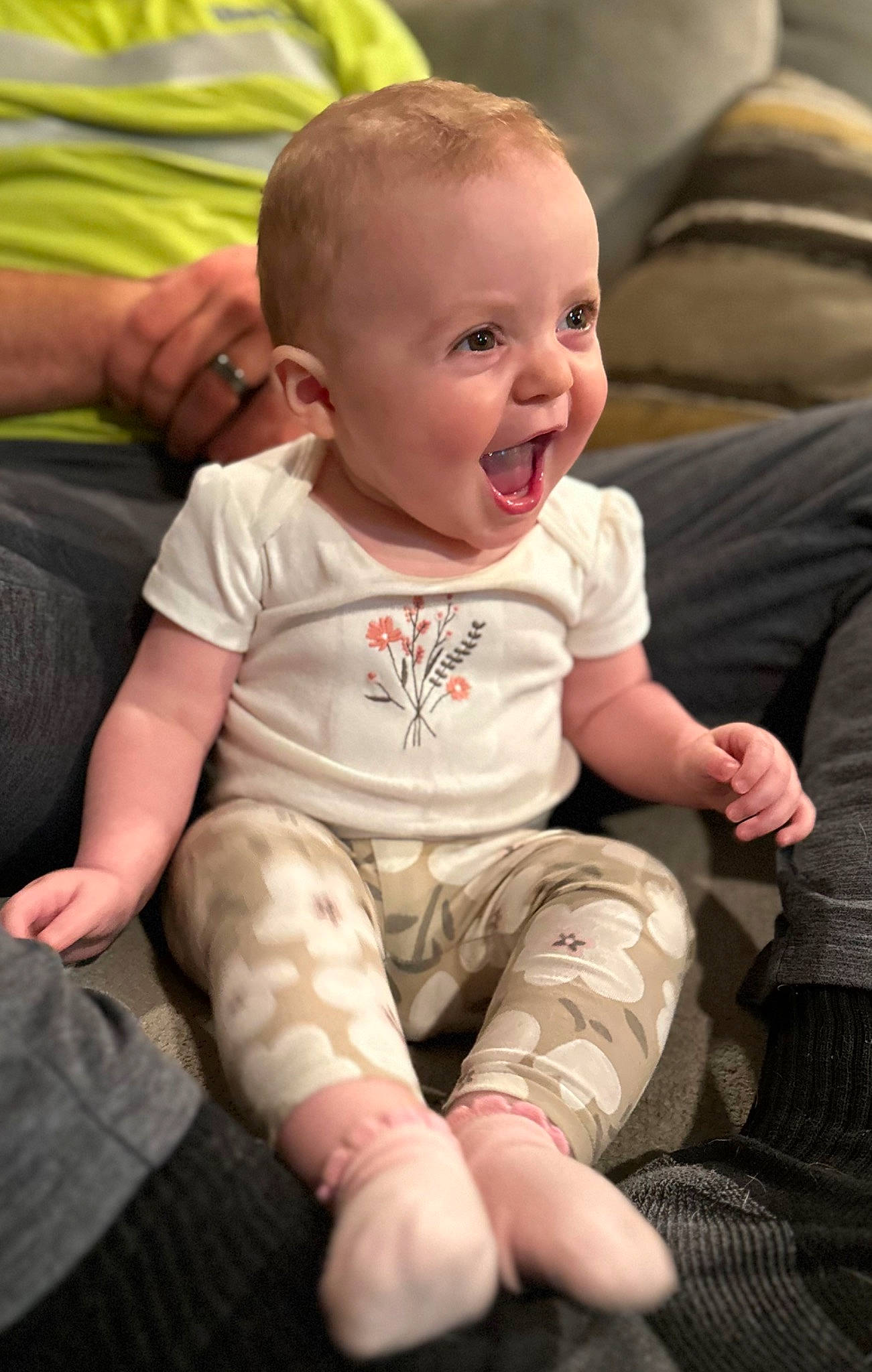 Isla joined the competition — help win amazing prizes! baby, baby_toddler_clothing, cheek, chin, comfort, finger, flash_photography, fun, gesture, grass, hairstyle, happy, iris, lip, mouth, nose, person, skin, sleeve, smile
