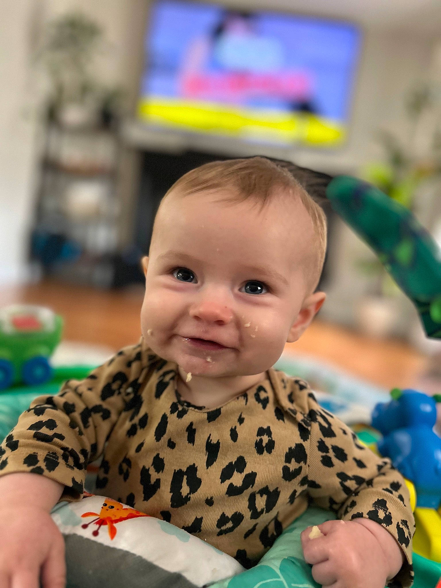 Rubie joined the competition — help win amazing prizes! baby, baby_playing_with_toys, baby_toddler_clothing, beauty, cheek, child, face, facial_expression, fun, happy, head, joy, leisure, people, person, product, room, sitting, skin, smile