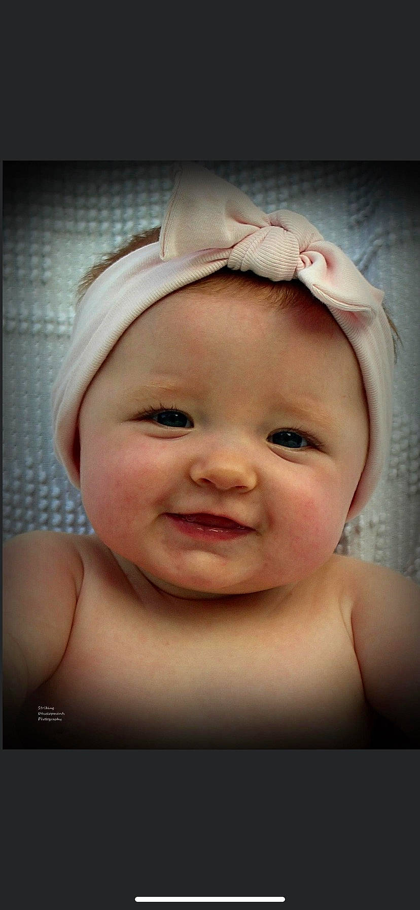 Haisley joined the competition — help win amazing prizes! baby, baby_laughing, cheek, child, eyebrow, eyelash, fashion_accessory, flash_photography, fun, hair_accessory, happy, headpiece, headwear, iris, jaw, joy, lip, mouth, nose, person