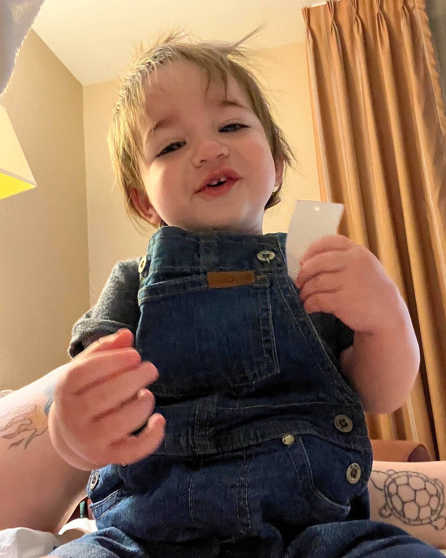Grayson joined the competition — help win amazing prizes! arm, baby_toddler_clothing, eyelash, face, finger, gesture, hair, hand, head, joint, leg, lip, neck, outerwear, person, skin, sleeve, smile, textile, thumb