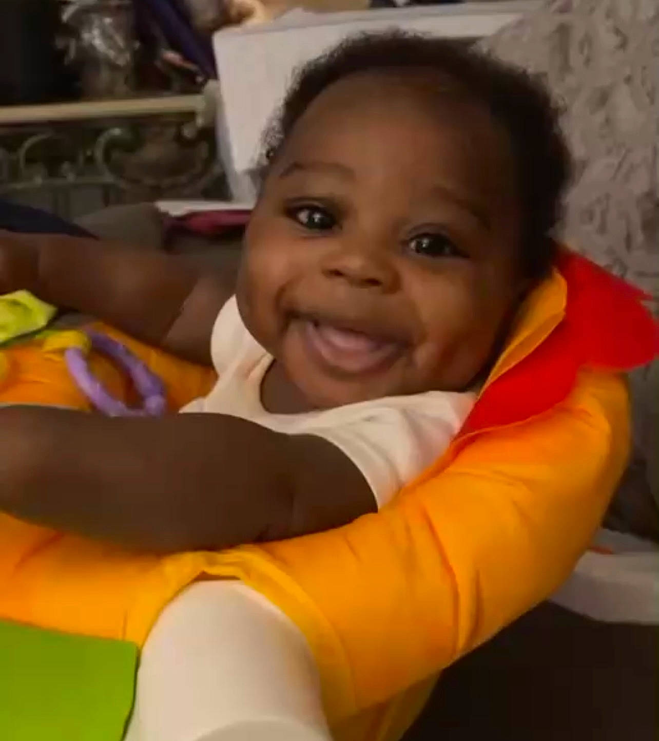 Clarence joined the competition — help win amazing prizes! baby, chair, cheek, child, comfort, eyebrow, finger, fun, happy, head, iris, joy, leisure, mouth, nose, person, room, sitting, skin, smile