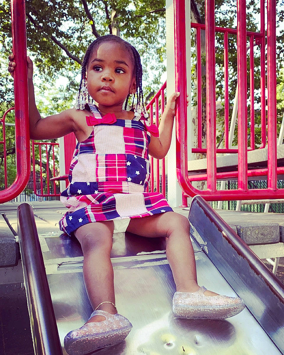 Taylin joined the competition — help win amazing prizes! baby_toddler_clothing, cool, fashion, fun, happy, leg, leisure, magenta, outdoor_play_equipment, person, pink, purple, recreation, shorts, shoulder, sneakers, summer, t_shirt, thigh, toddler