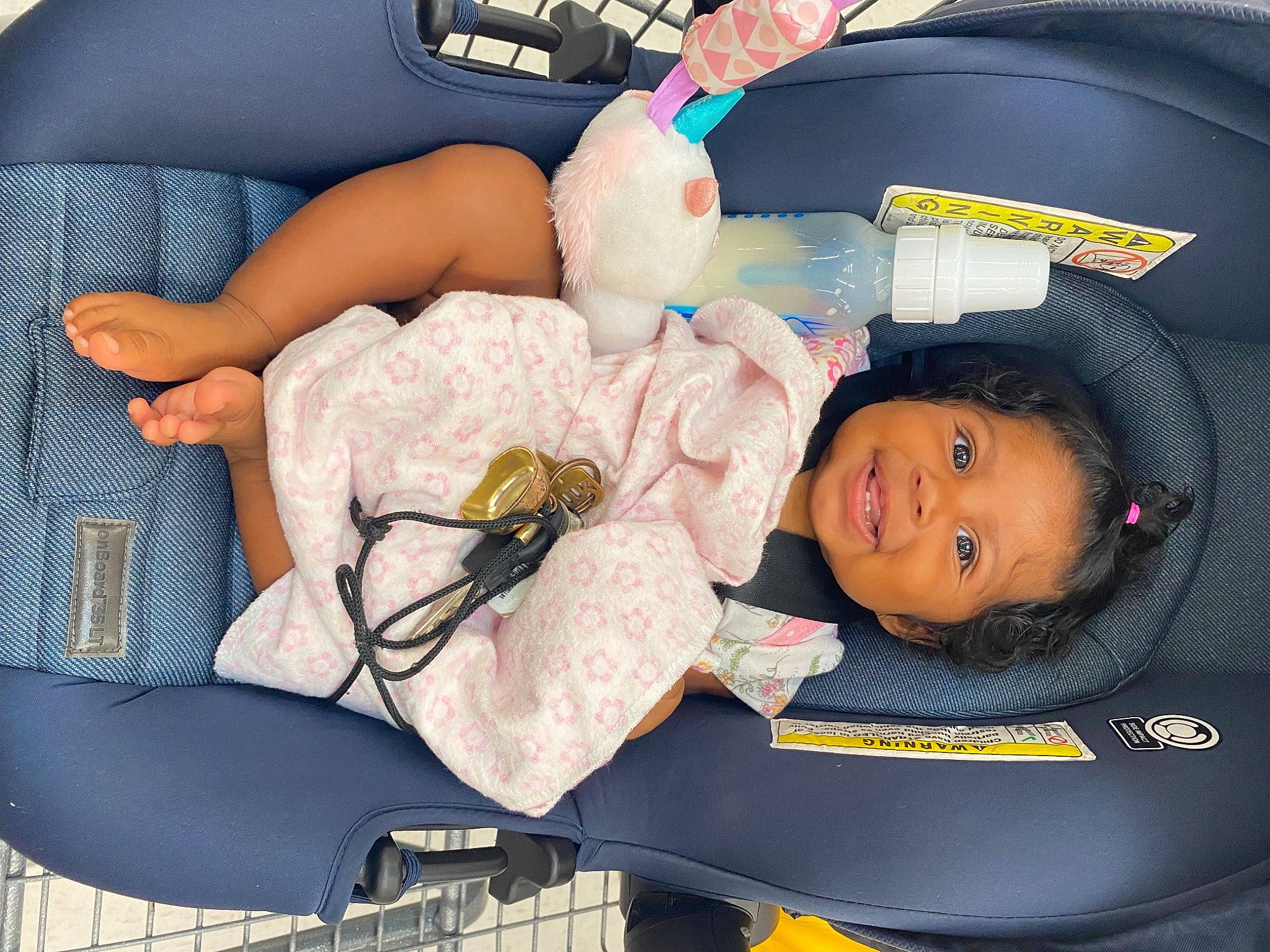 Melani is registered to the contest to win money with this photo: auto_part, baby, baby_carriage, baby_in_car_seat, baby_products, baby_sleeping, baby_toddler_clothing, car_seat, child, comfort, family_car, health_care, joy, lap, motor_vehicle, person, seat_belt, sitting, toddler, vehicle_door