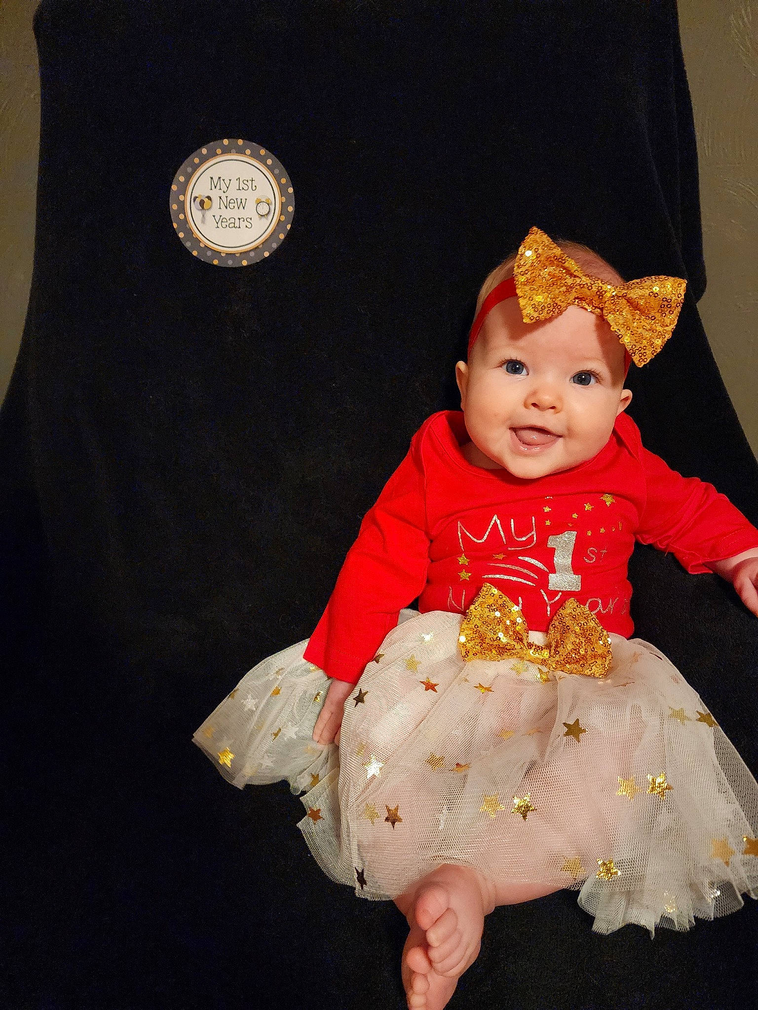 Gabriella joined the competition — help win amazing prizes! baby, baby_toddler_clothing, child, costume, costume_accessory, costume_hat, event, eye, fashion_accessory, fun, happy, hat, headwear, human_body, jewellery, magenta, peach, person, sitting, sleeve