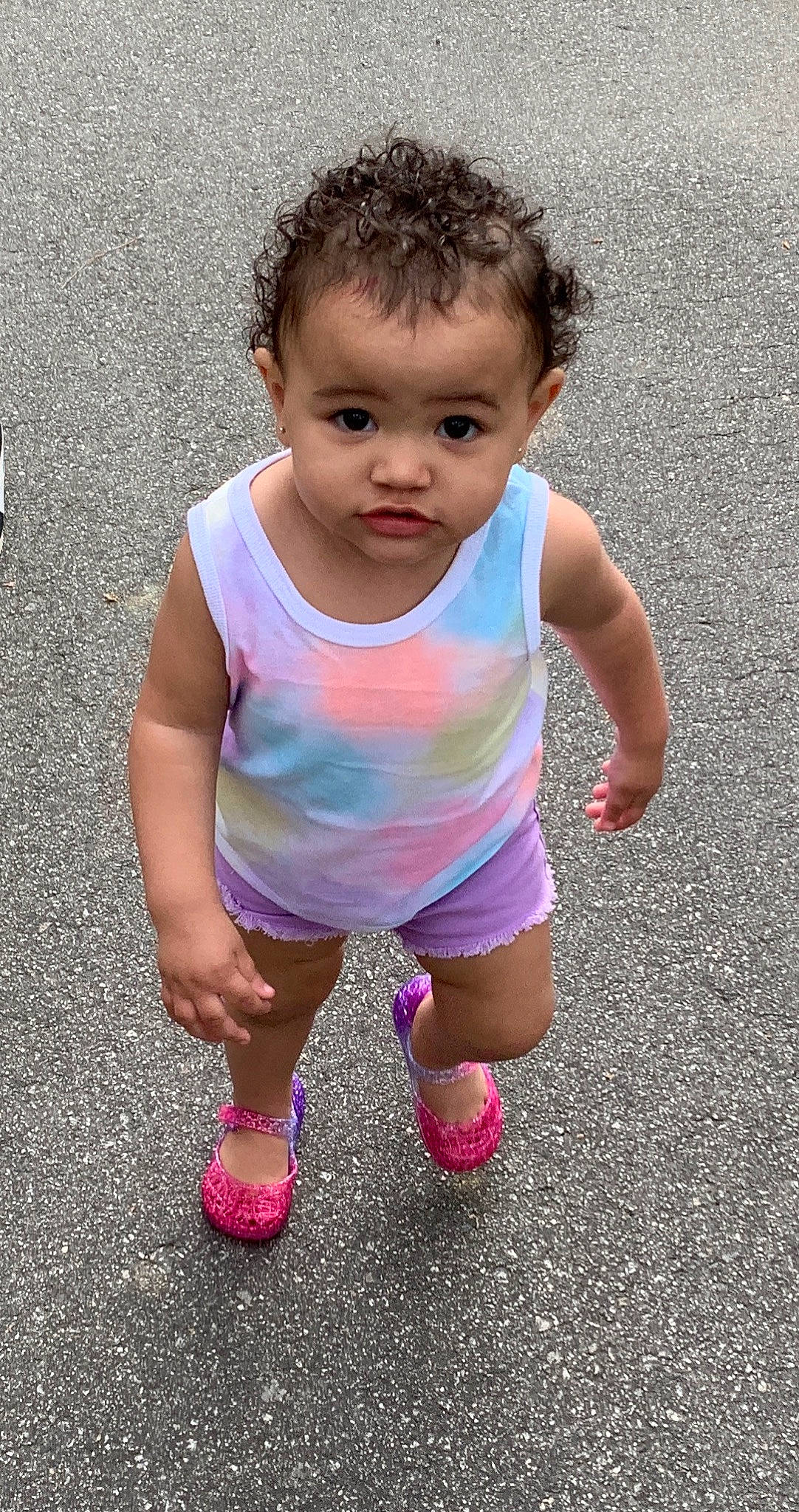 Serenity joined the competition — help win amazing prizes! baby, baby_toddler_clothing, cheek, child, face, fun, head, person, pink, play, skin, smile, standing, t_shirt, toddler, vacation