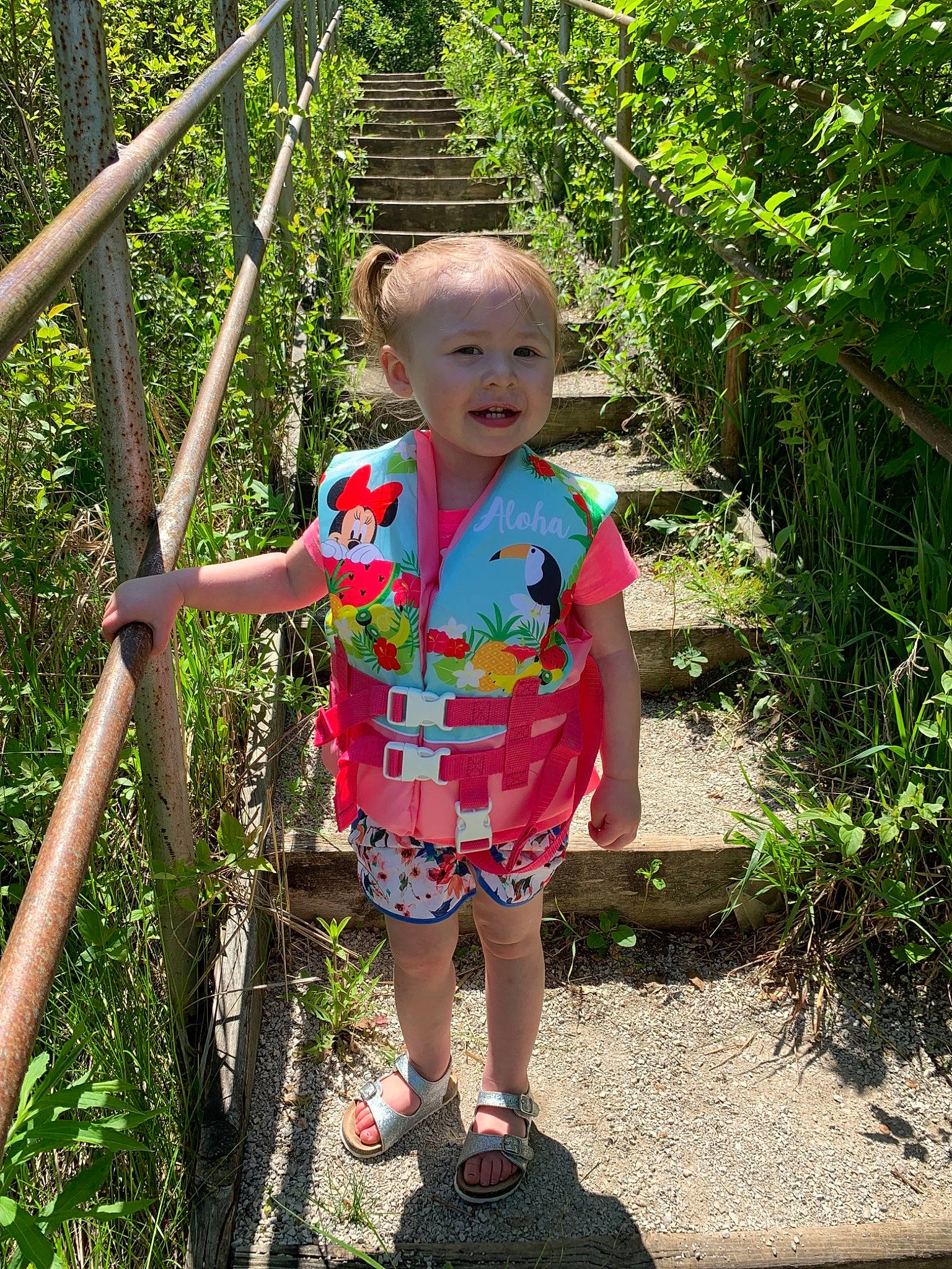Julia joined the competition — help win amazing prizes! bridge, child, garden, headwear, jungle, leisure, person, plant, play, recreation, shorts, smile, spring, summer, toddler, tree, vacation