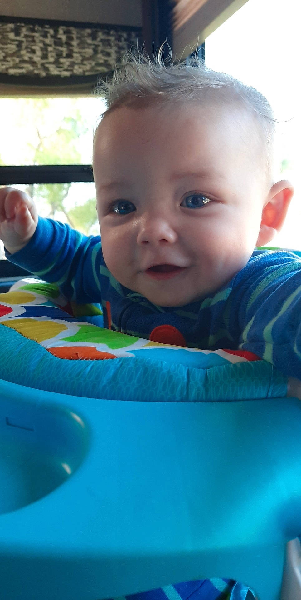 Austyn is registered to the contest to win money with this photo: baby, cheek, child, eye, face, forehead, fun, head, leisure, lip, nose, person, play, sitting, skin, smile, toddler, tummy_time, vacation