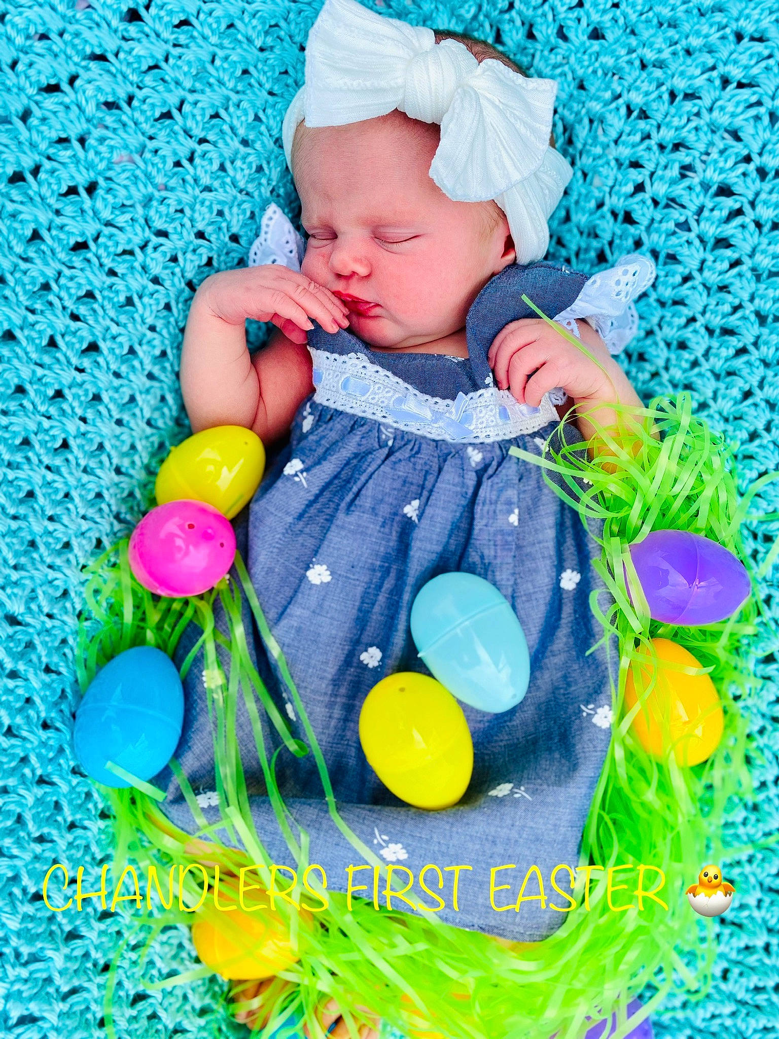 Chandler is registered to the contest to win money with this photo: azure, baby, baby_products, baby_toddler_clothing, blue, child, electric_blue, fun, grass, happy, magenta, pattern, people_in_nature, person, play, portrait_photography, sitting, toddler