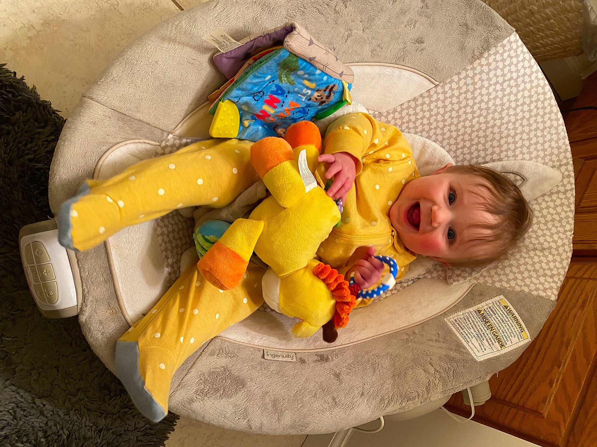 Olivia is registered to the contest to win money with this photo: baby, baby_products, baby_safety, baby_sleeping, baby_toddler_clothing, baby_toys, bedtime, child, comfort, infant_bed, linens, nap, person, plastic, play, room, sleep, stuffed_toy, textile, toddler