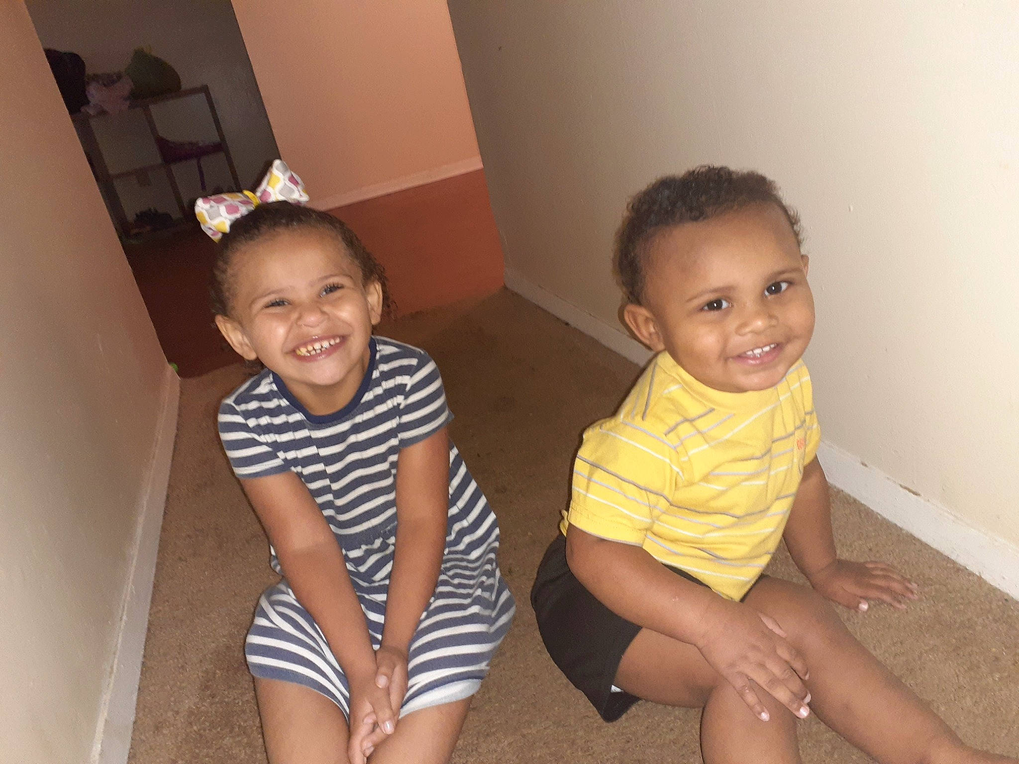 Bruce joined the competition — help win amazing prizes! child, face, family, fun, happy, head, joy, leg, person, sibling, skin, smile, standing, thigh, toddler, vacation