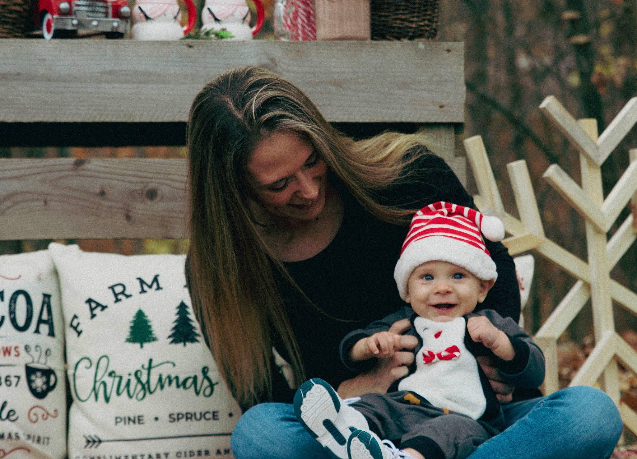 Kolson joined the competition — help win amazing prizes! baby, cap, child, event, eyewear, facial_expression, fun, grass, green, happy, headwear, holiday, jeans, joy, leisure, person, photograph, recreation, sitting, smile