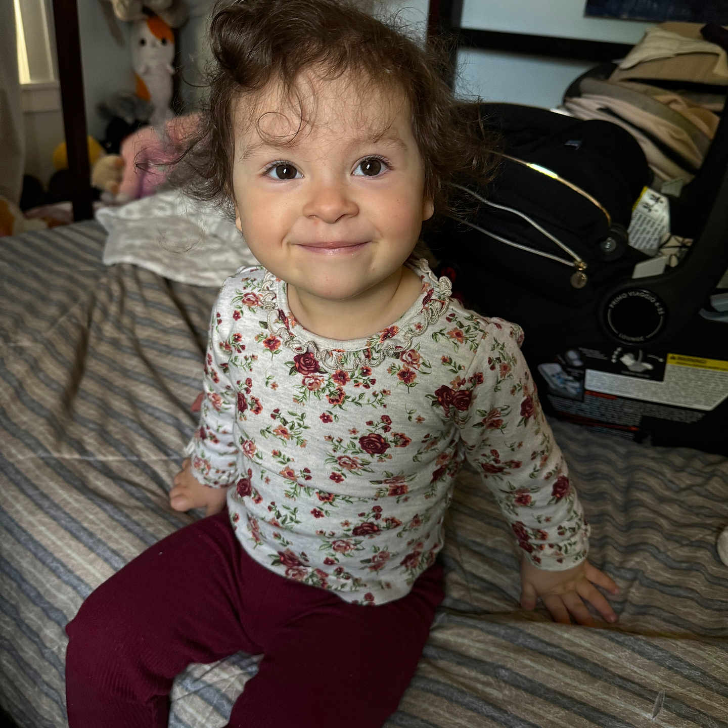 Cattleya joined the competition — help win amazing prizes! baby, bed, bodypart, clothing, couch, cushion, face, finger, furniture, hand, happy, head, homedecor, pants, person, photography, portrait, sitting, smile, wood