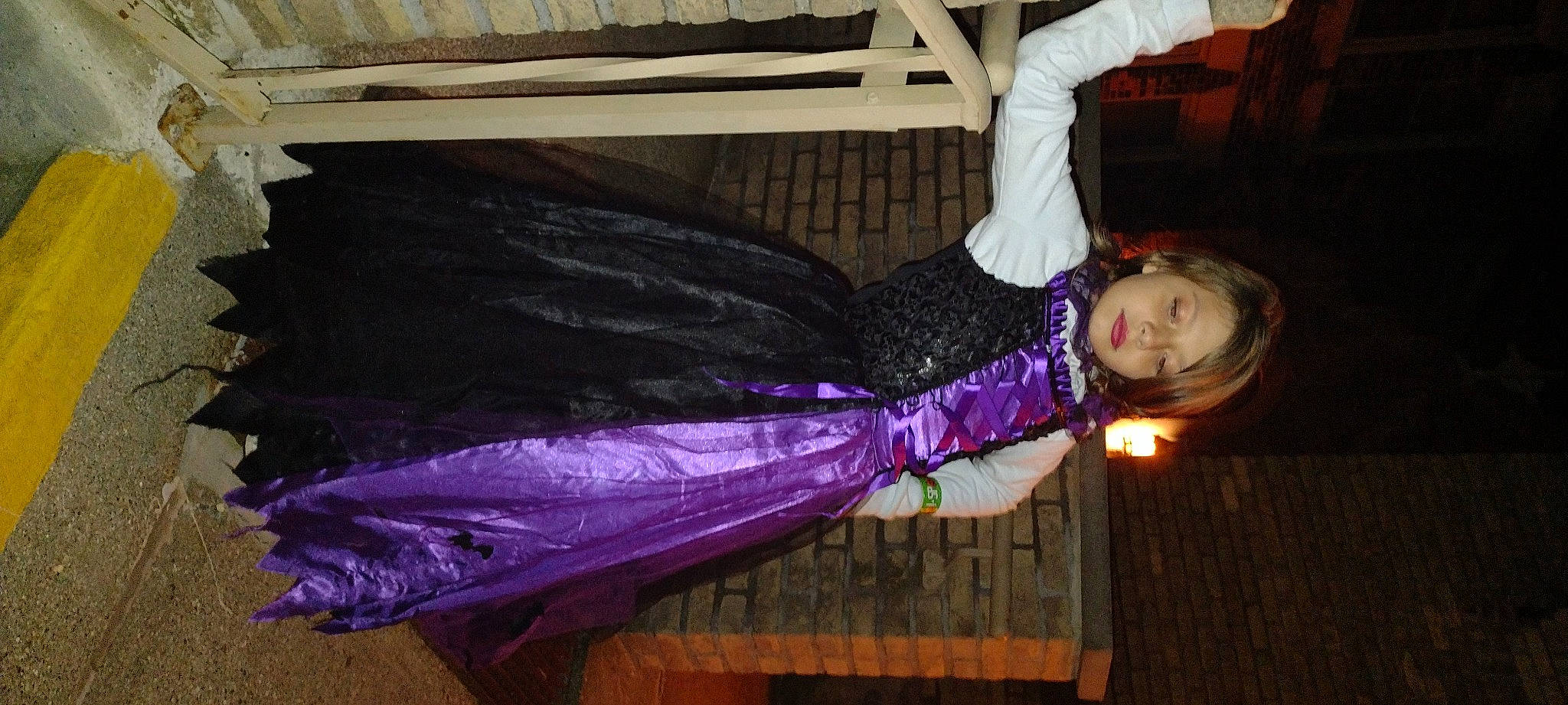 Evalynn joined the competition — help win amazing prizes! costume, entertainment, event, fun, magenta, performance, person, plant, purple, tree, wood