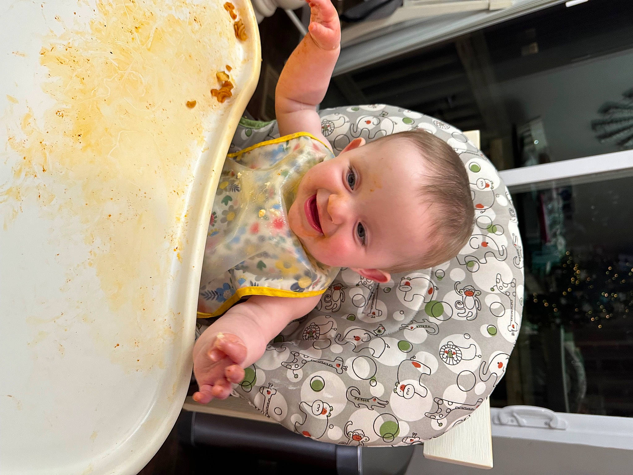 Elaine joined the competition — help win amazing prizes! baby, baby_laughing, baby_products, baby_safety, baby_toddler_clothing, child, comfort, face, fun, happy, head, joy, pattern, person, room, sitting, smile, toddler