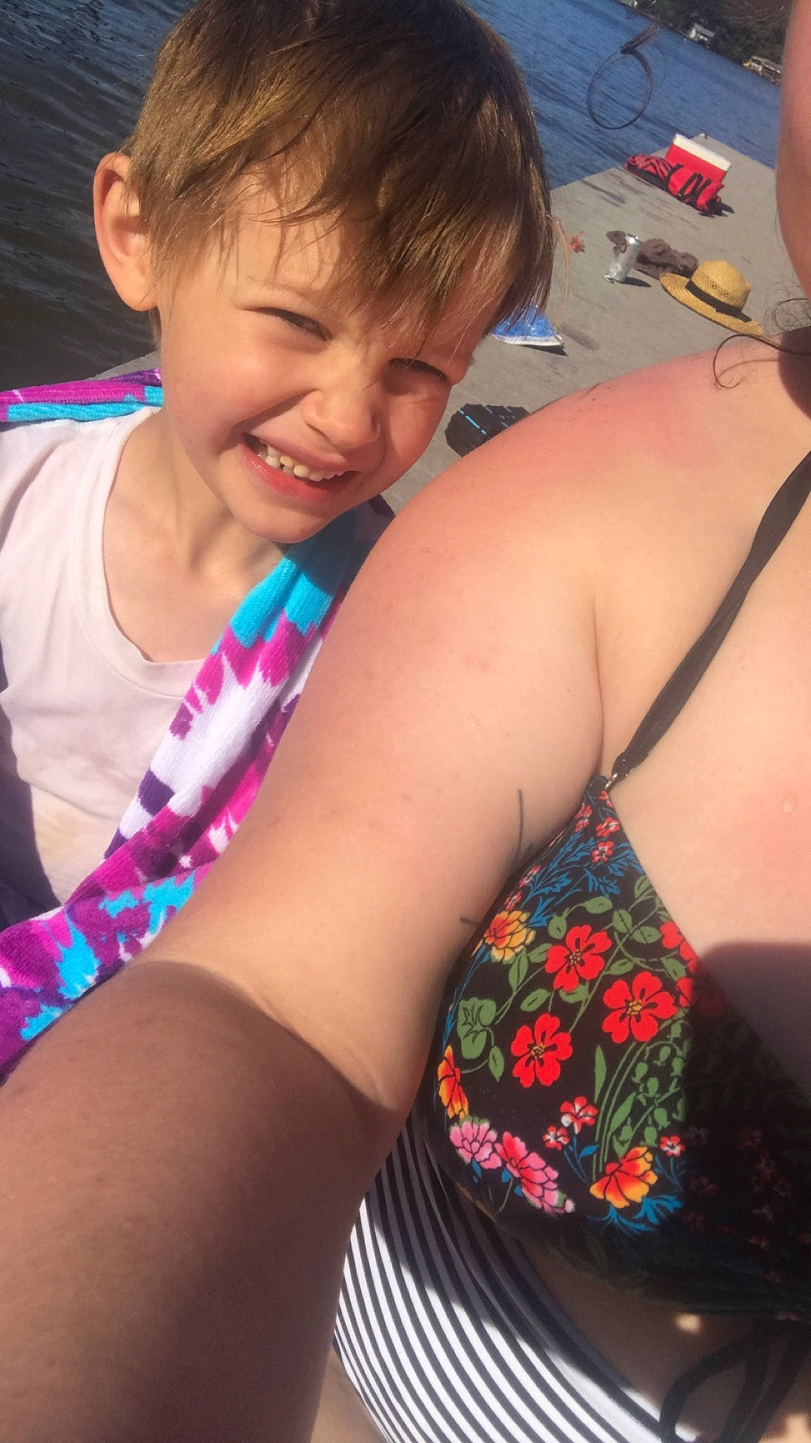 Wesley is registered to the contest to win money with this photo: arm, back, bikini, chest, fun, joy, neck, person, summer, swimsuit_top, swimwear, thigh, undergarment, vacation