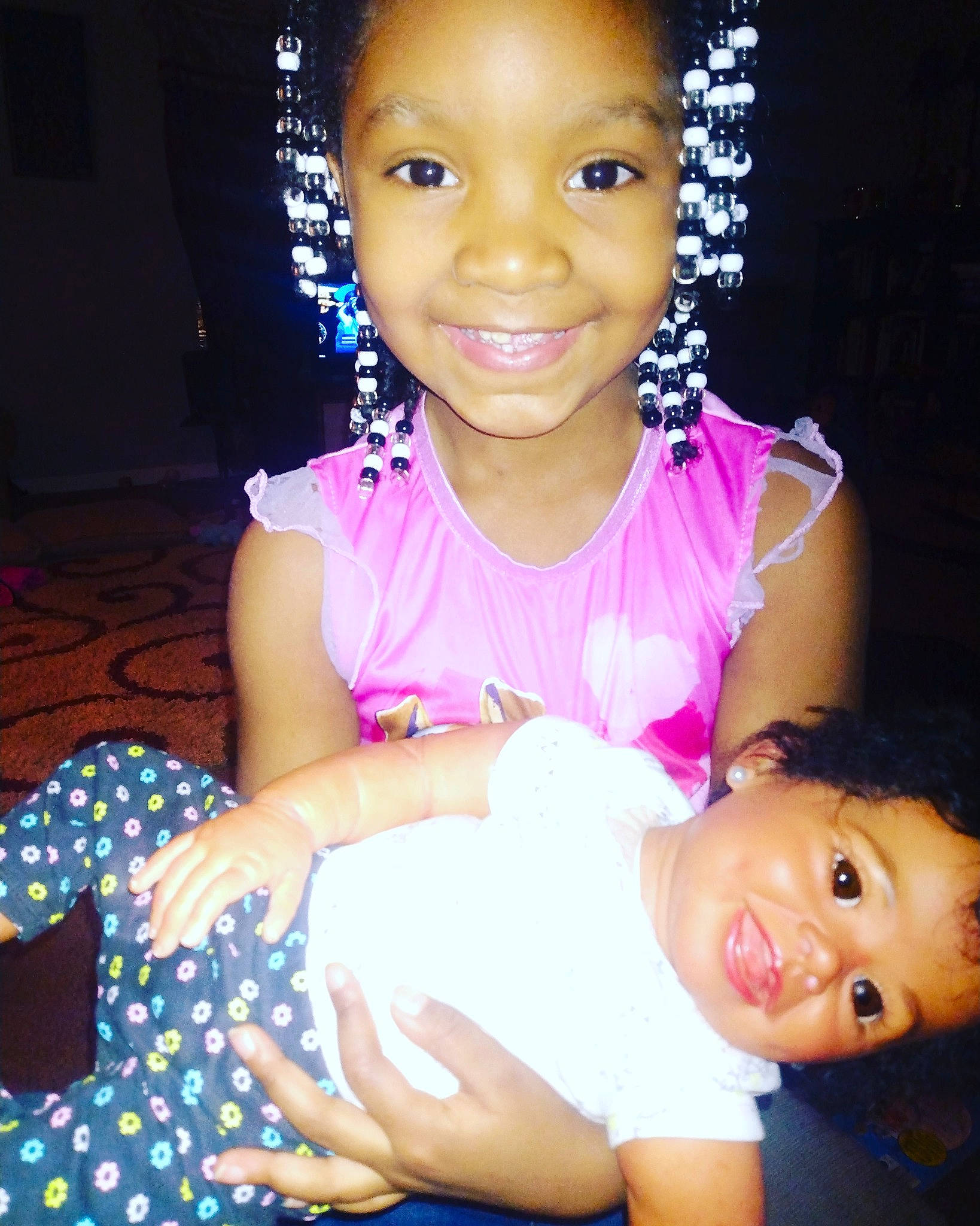 Ali joined the competition — help win amazing prizes! baby_toddler_clothing, cheek, chin, eyebrow, face, facial_expression, flash_photography, fun, happy, human, iris, joy, lip, mouth, nose, organ, person, pink, purple, skin