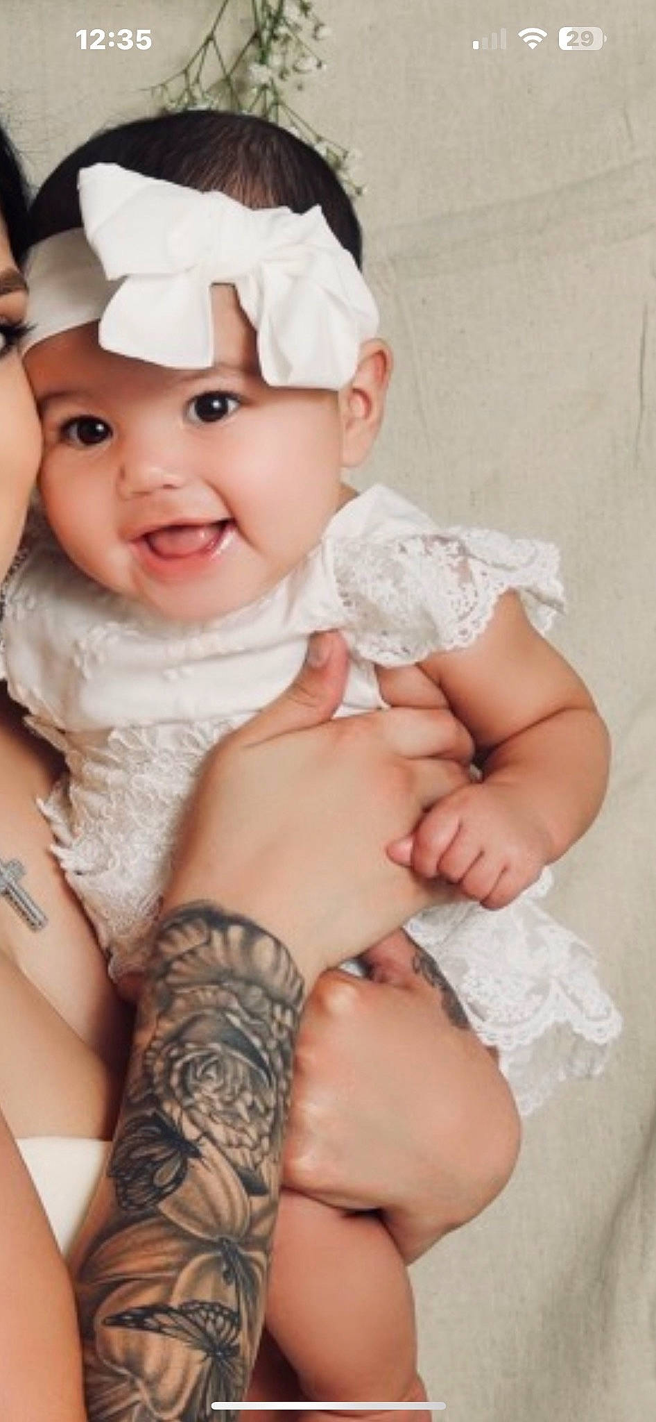 Rosalia joined the competition — help win amazing prizes! baby, baby_toddler_clothing, cap, child, eye, finger, gesture, hair_accessory, hand, happy, hat, headband, headgear, headpiece, headwear, person, pink, skin, smile, thumb