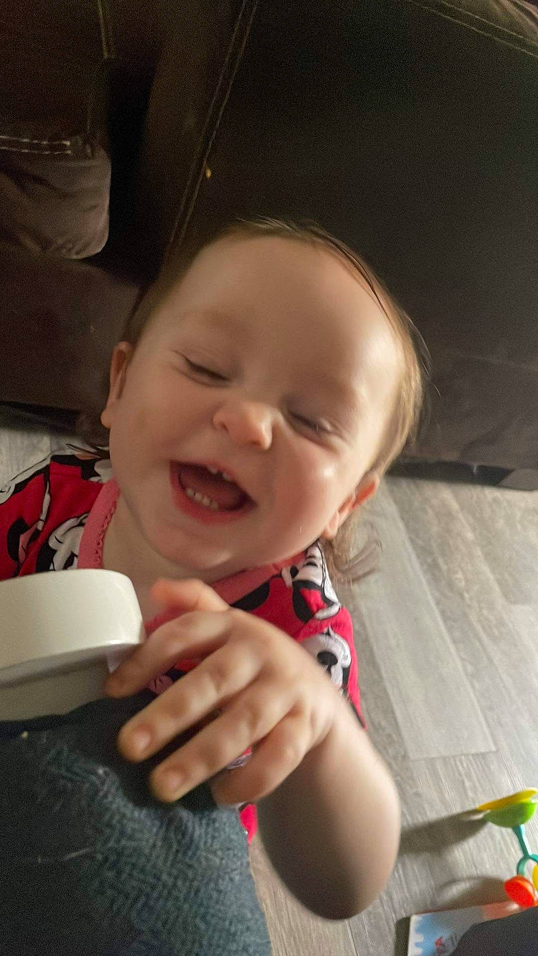 Orabella is registered to the contest to win money with this photo: arm, baby, baby_toddler_clothing, cheek, child, eye, face, finger, gesture, hand, happy, head, iris, lip, mouth, nose, person, skin, smile, thumb