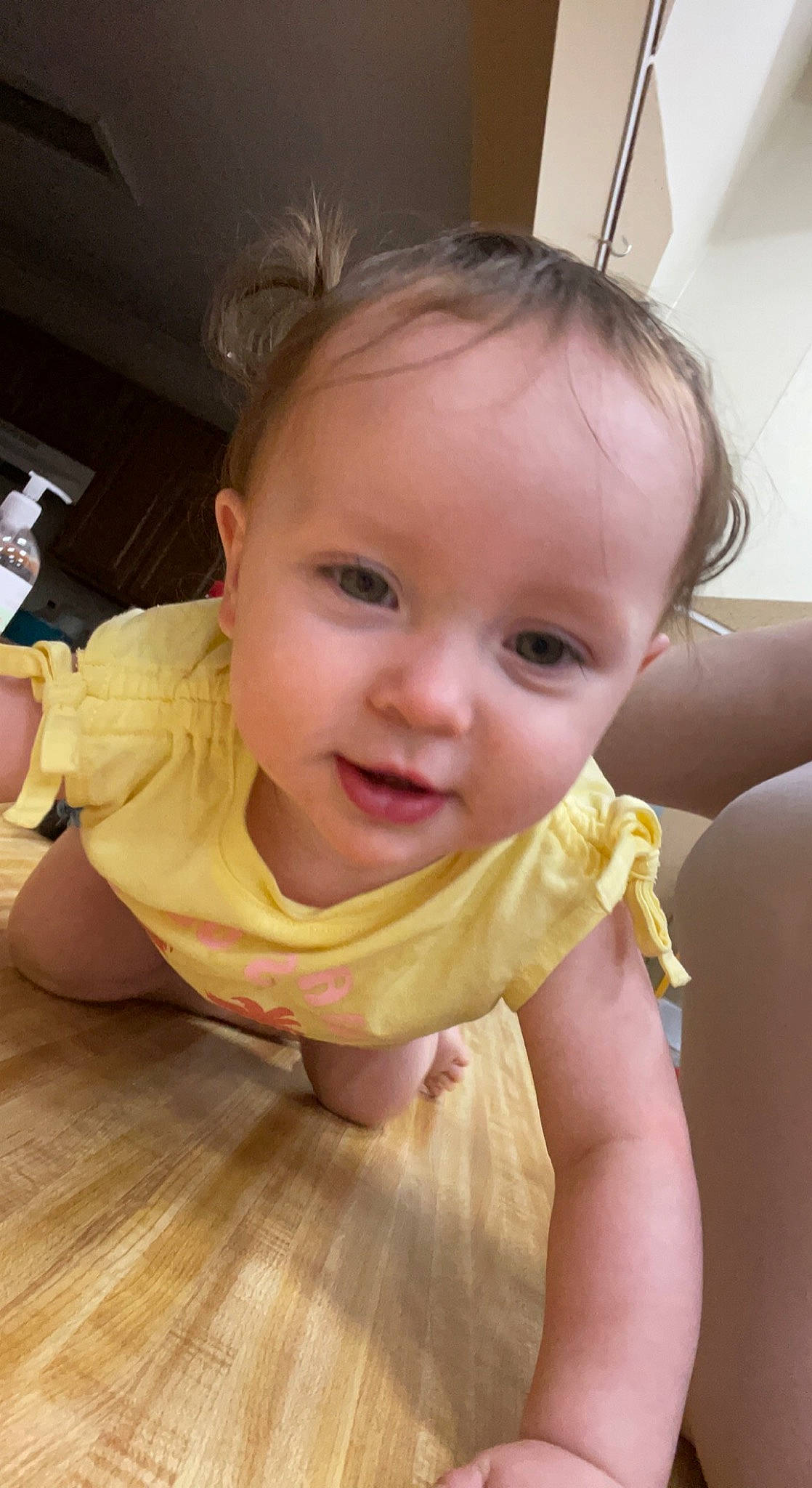 Orabella joined the competition — help win amazing prizes! baby, baby_toddler_clothing, cheek, child, dress, ear, eyelash, finger, flooring, gesture, happy, iris, lip, mouth, nose, person, skin, smile, tableware, thumb