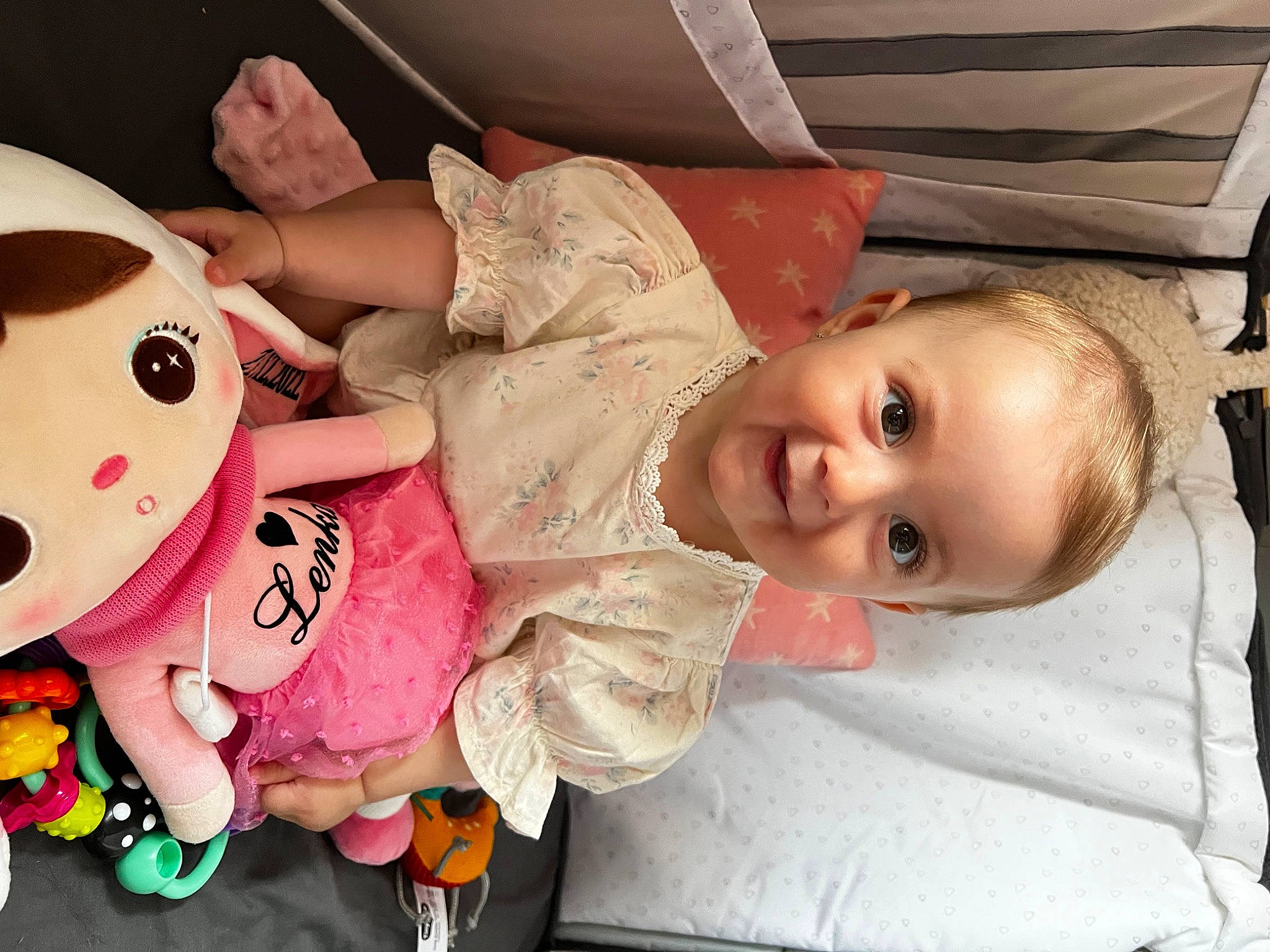 Lena joined the competition — help win amazing prizes! baby, baby_toddler_clothing, cheek, child, facial_expression, fun, happy, joy, mammal, mouth, nose, organ, people, person, pink, product, skin, smile, textile, toddler