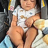 baby, blanket, car, car_seat, child, comfort, cute, foot, hand, infant, interior, legs, onesie, peaceful, portrait, resting, seatbelt, sleeping, soft, young