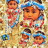 Presley is registered to the contest to win money with this photo: candy, candy_hat, celebration, child, collage, colorful, decorative, digital_art, face, fashion, floral, golden, lollipop, palm_leaves, portrait, smiling, standing, sweets, toddler, tropical
