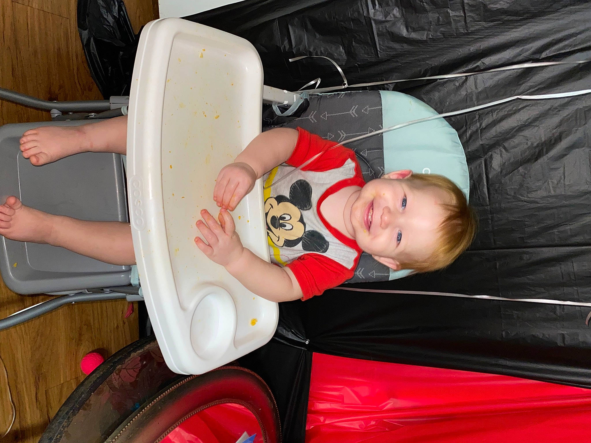 Jax is registered to the contest to win money with this photo: arm, auto_part, automotive_design, automotive_tire, automotive_wheel_system, baby_products, chair, child, comfort, fender, fun, joy, motor_vehicle, person, riding_toy, rim, sitting, spoke, tire, toddler