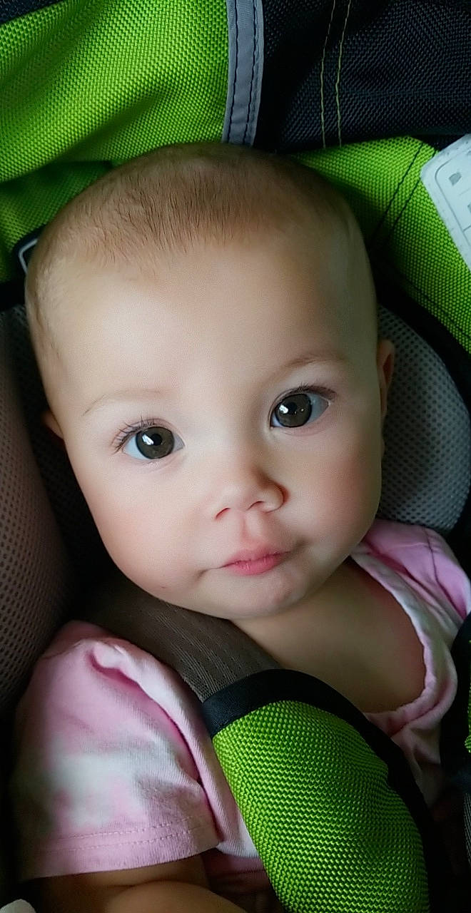 Sonora joined the competition — help win amazing prizes! baby, baby_toddler_clothing, black, cheek, chin, eye, eyebrow, facial_expression, green, hairstyle, head, human, iris, lip, mouth, nose, organ, person, product, skin