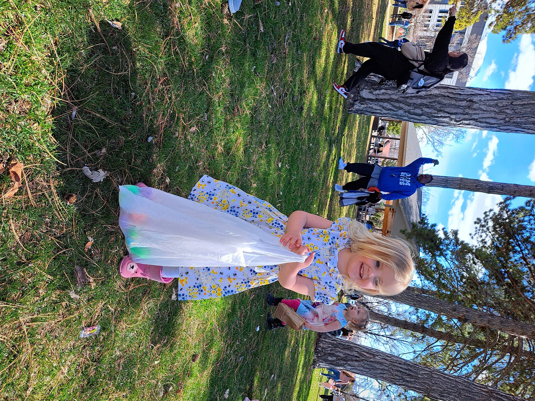 Tylee joined the competition — help win amazing prizes! cloud, electric_blue, event, fun, grass, happy, joy, landscape, leisure, people_in_nature, person, plant, pole, recreation, sky, tree