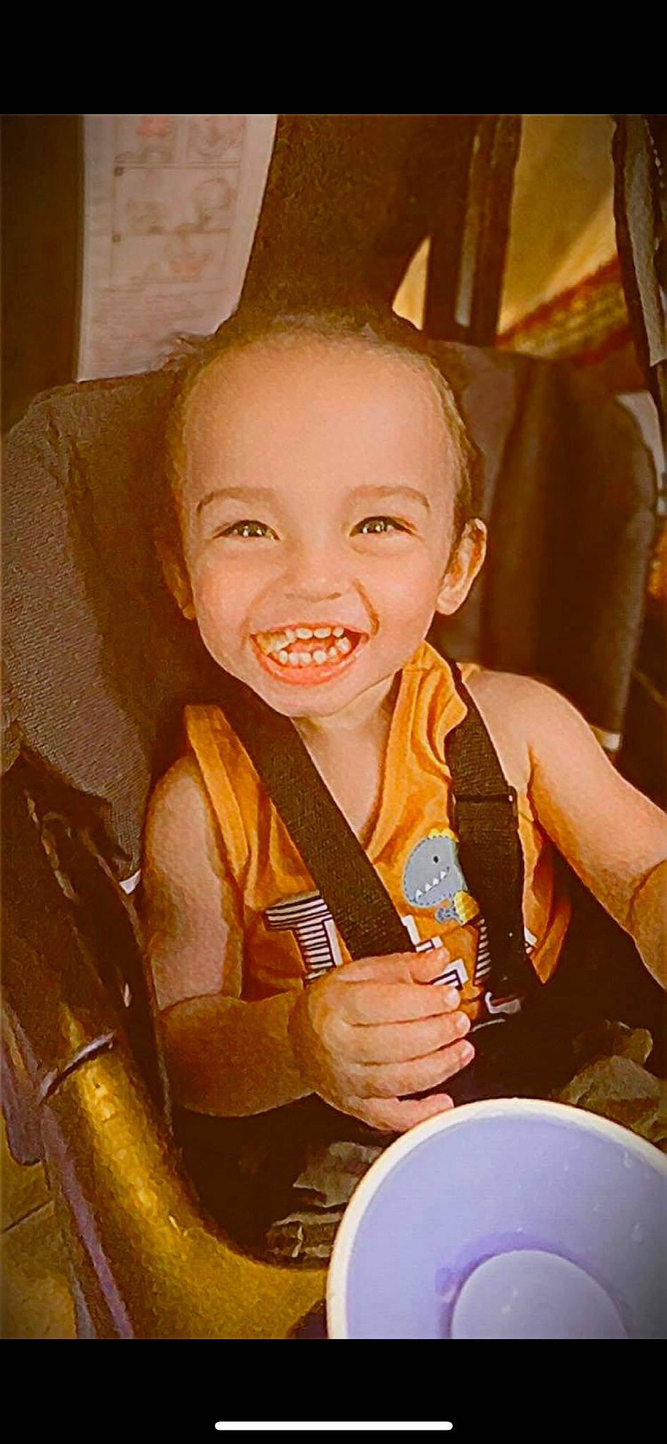 Mateo joined the competition — help win amazing prizes! arm, baby, chair, cheek, chin, eye, eyebrow, finger, happy, human_body, iris, joy, lip, mouth, neck, nose, orange, person, skin, smile