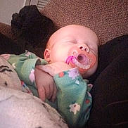 Embyrlea joined the competition — help win amazing prizes! baby, blanket, child, comfort, cozy, cute, face, floral_pattern, hand, indoor, infant, onesie, pacifier, peaceful, portrait, relaxation, rest, sleeping, soft, young