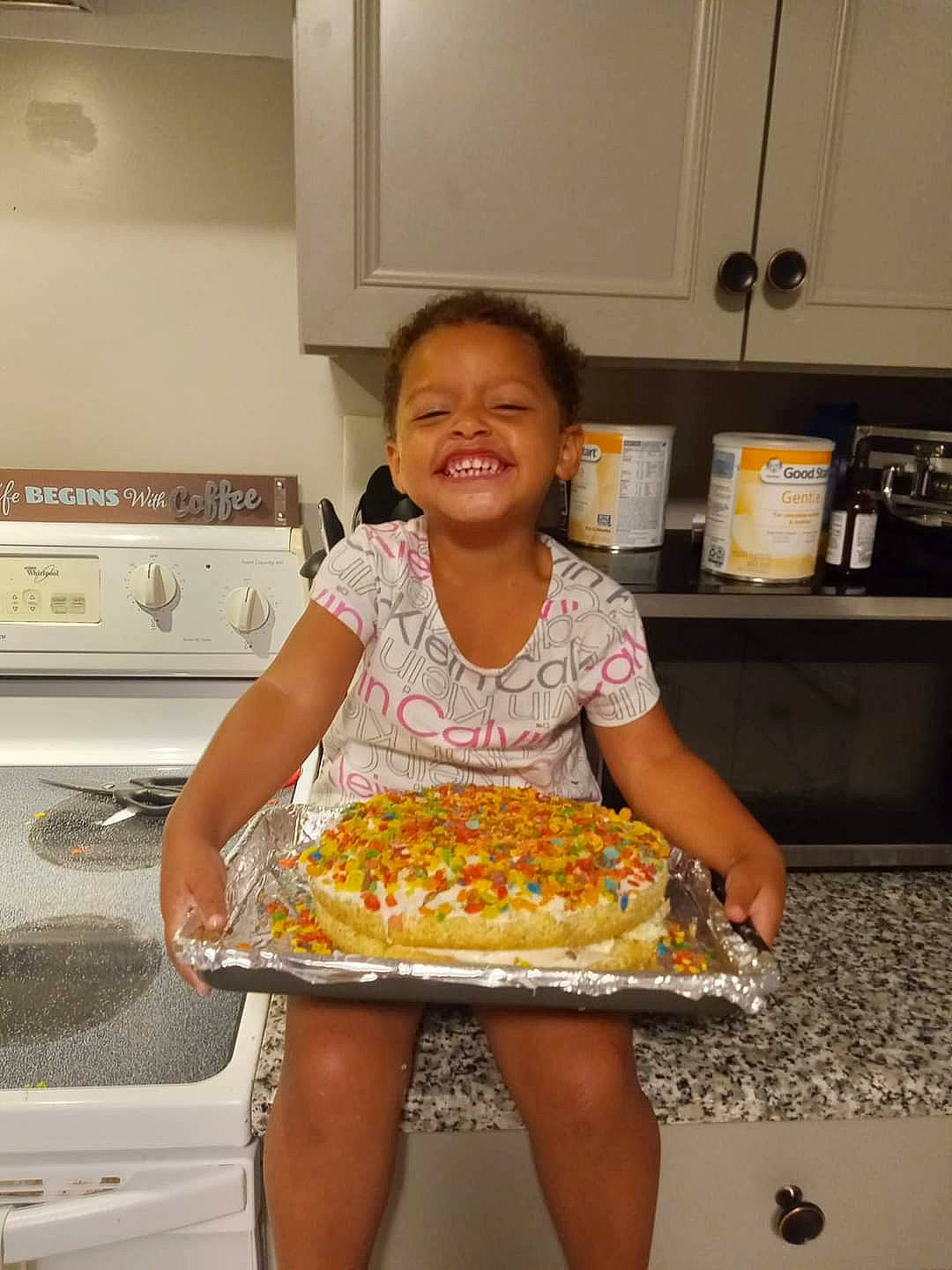 Allison Renee Mitchell joined the competition — help win amazing prizes! baked_goods, baking, birthday_cake, cake, cooking, cuisine, dessert, dish, food, home_appliance, homemaker, human_leg, ingredient, joy, junk_food, kitchen_appliance, person, plate, recipe, smile