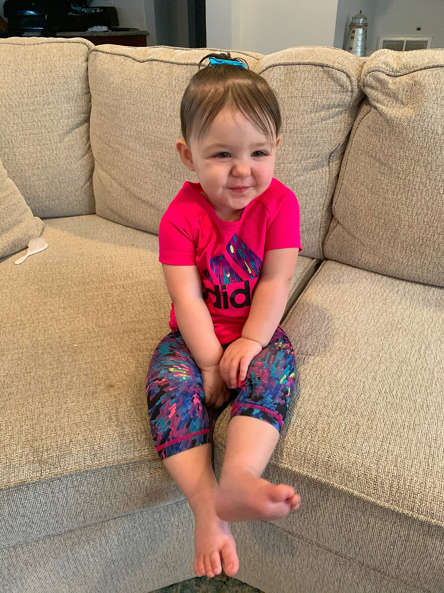 Ellia joined the competition — help win amazing prizes! arm, baby, child, design, face, flooring, head, human_leg, joint, leg, people, person, pink, play, shoulder, sitting, skin, smile, summer, toddler