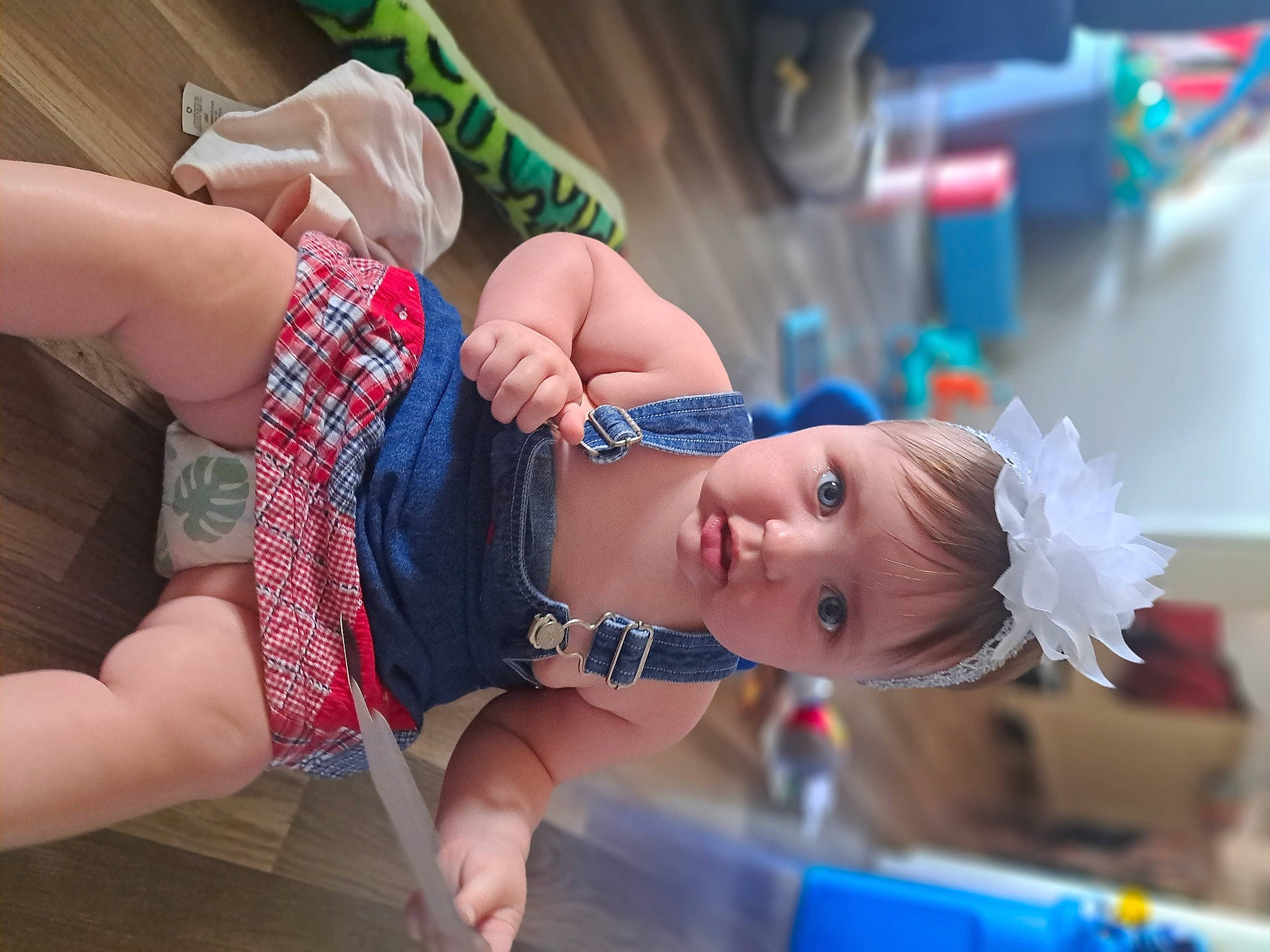 Emery is registered to the contest to win money with this photo: abdomen, black_hair, blond, chest, child, dress, electric_blue, eyelash, fun, happy, human_leg, joint, mouth, muscle, person, skin, textile, thigh, toy, trunk