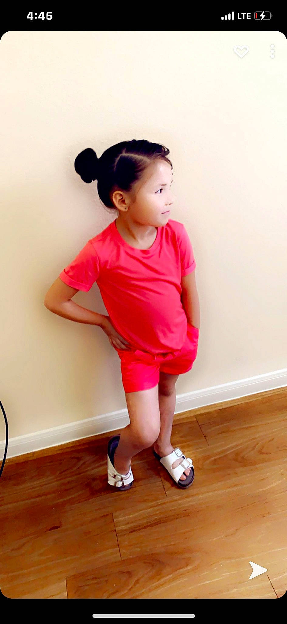 Kayleen is registered to the contest to win money with this photo: ankle, baby_toddler_clothing, calf, ear, floor, flooring, human_leg, joint, knee, laminate_flooring, mouth, neck, person, shoe, shoulder, sneakers, sock, standing, thigh, waist