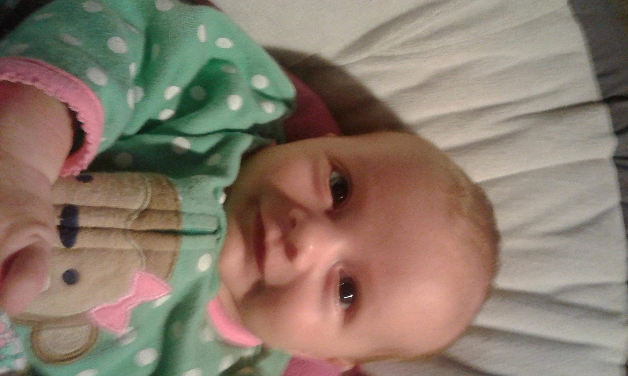 Reiley joined the competition — help win amazing prizes! baby, baby_toddler_clothing, cheek, child, chin, eye, eyebrow, eyelash, happy, head, iris, joy, lip, mouth, nose, person, plant, skin, sleeve, smile