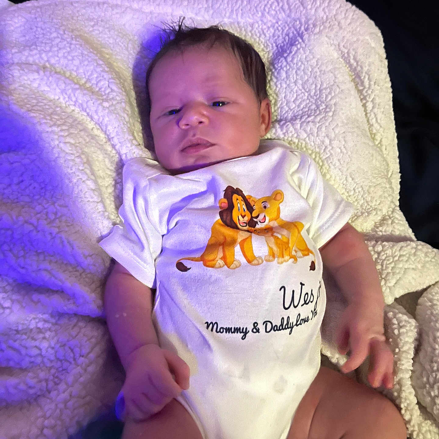 Weston joined the competition — help win amazing prizes! baby, bed, bedroom, blanket, bodypart, clothing, cushion, face, finger, furniture, hand, head, homedecor, newborn, person, photography, portrait, quilt, t_shirt, towel