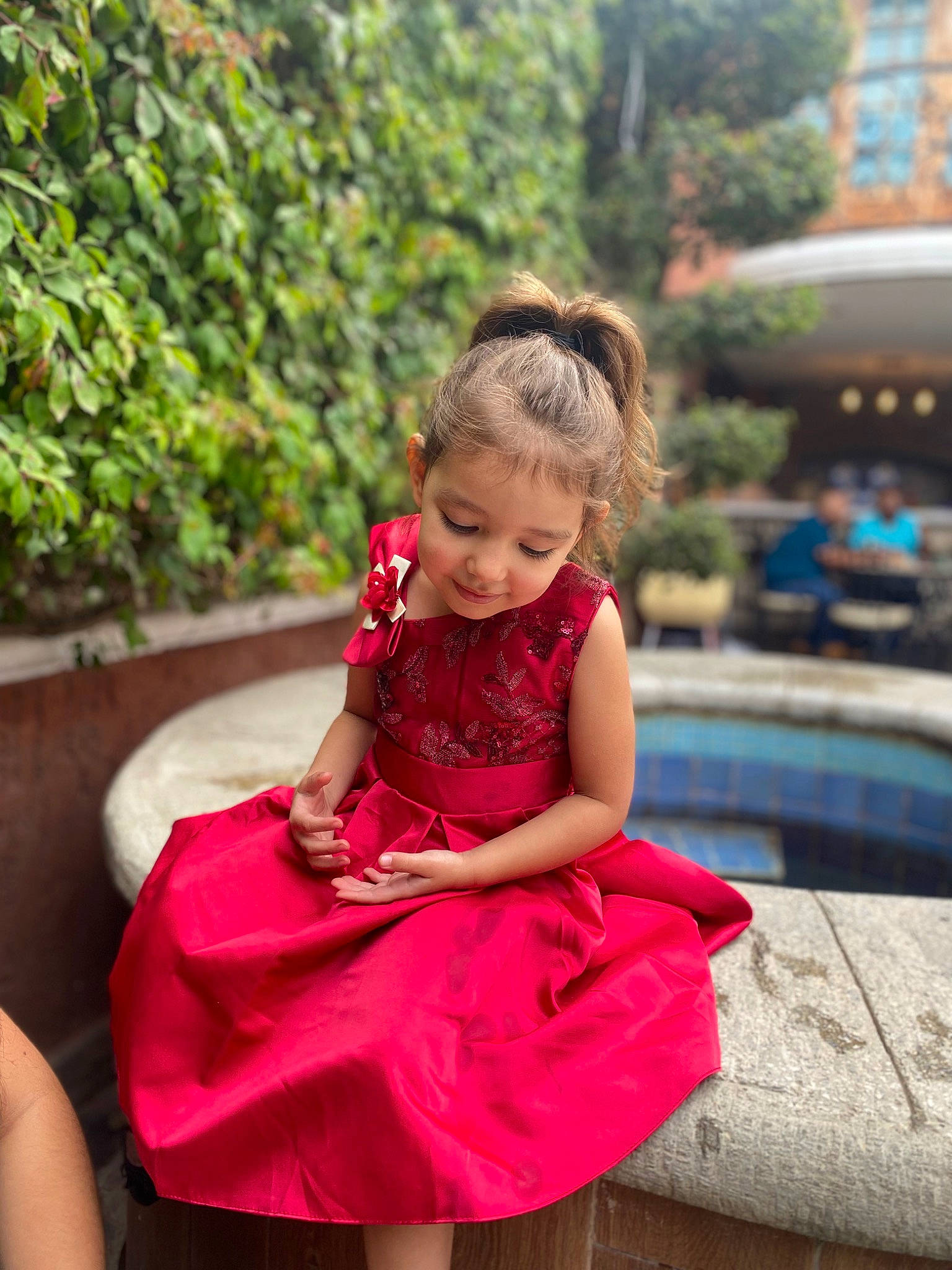 Arielle joined the competition — help win amazing prizes! baby_toddler_clothing, child, day_dress, dress, embellishment, event, facial_expression, formal_wear, fun, grass, happy, joy, leisure, magenta, person, pink, plant, recreation, skin, summer