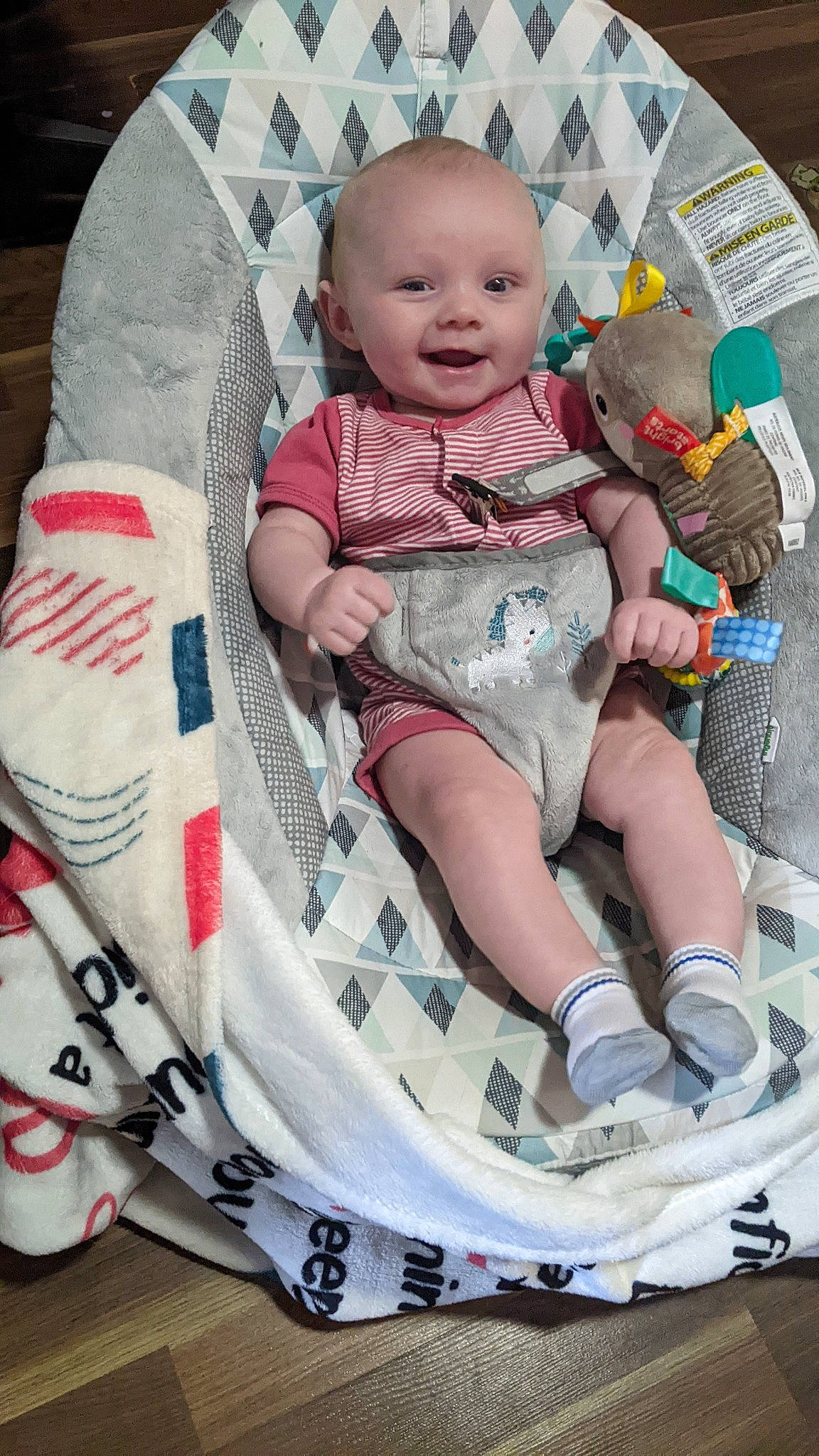 William joined the competition — help win amazing prizes! baby, baby_carriage, baby_products, baby_safety, baby_toddler_clothing, carmine, cheek, child, comfort, doll, joy, lap, pattern, person, pink, sitting, skin, sleeve, smile, stuffed_toy