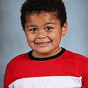 Tiersyn joined the competition — help win amazing prizes! child, boy, smiling, portrait, curly_hair, red_shirt, white_shirt, black_shirt, studio_background, happy, face, person, casual_clothing, head_and_shoulders, indoor, cute, youth, positive_emotion, front_view, toddler