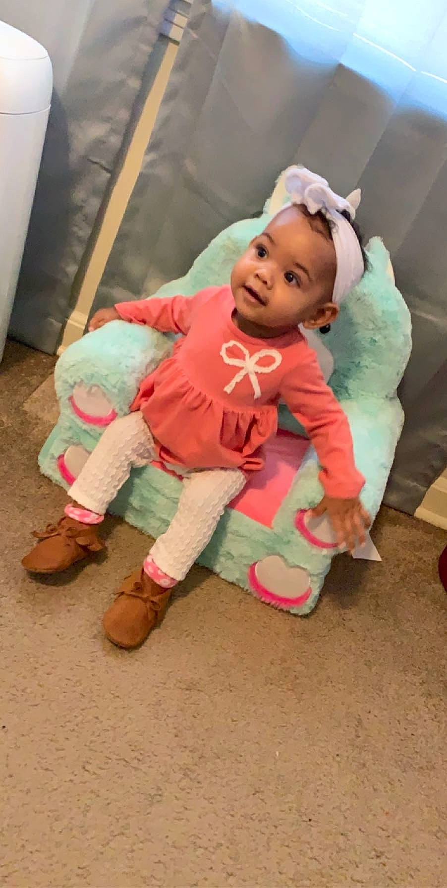 Chloe is registered to the contest to win money with this photo: baby, cheek, child, person, pink, toddler