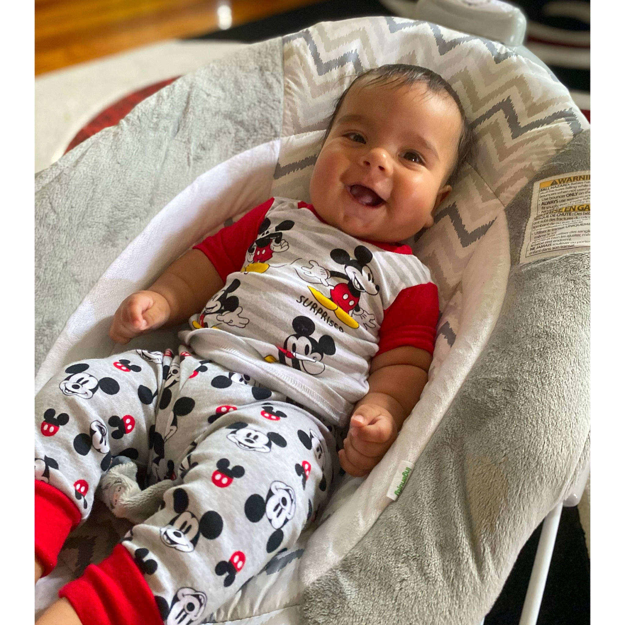 Sebastian joined the competition — help win amazing prizes! baby, baby_products, baby_sleeping, baby_toddler_clothing, carmine, child, collar, comfort, face, happy, linens, outerwear, pattern, person, product, sitting, sleeve, smile, t_shirt, textile