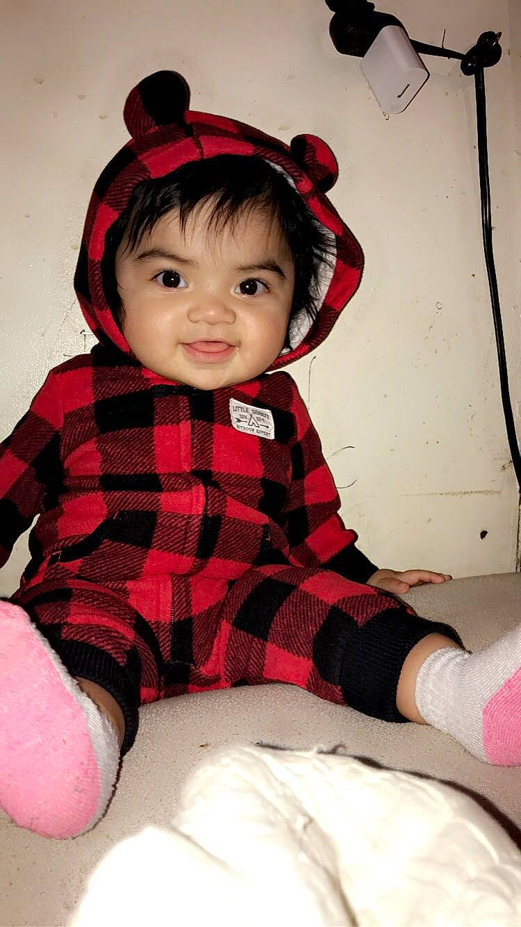 Emberlee joined the competition — help win amazing prizes! arm, baby, baby_toddler_clothing, cheek, collar, comfort, eye, face, facial_expression, happy, head, human_body, lip, neck, outerwear, person, pink, product, skin, sleeve