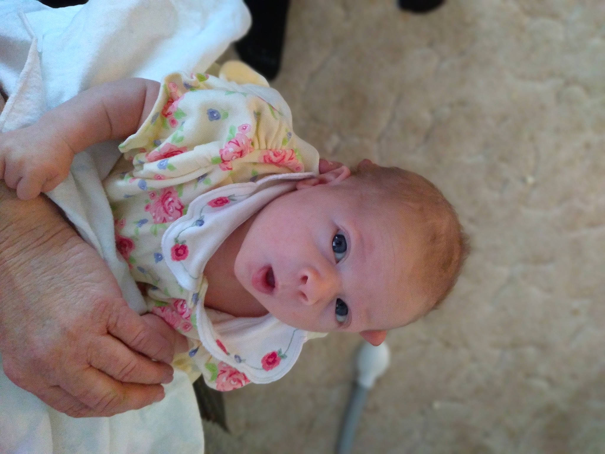 Alora joined the competition — help win amazing prizes! arm, baby, baby_products, baby_toddler_clothing, cheek, child, comfort, facial_expression, finger, hand, hat, linens, nail, nose, pattern, person, skin, sleeve, thumb, toddler