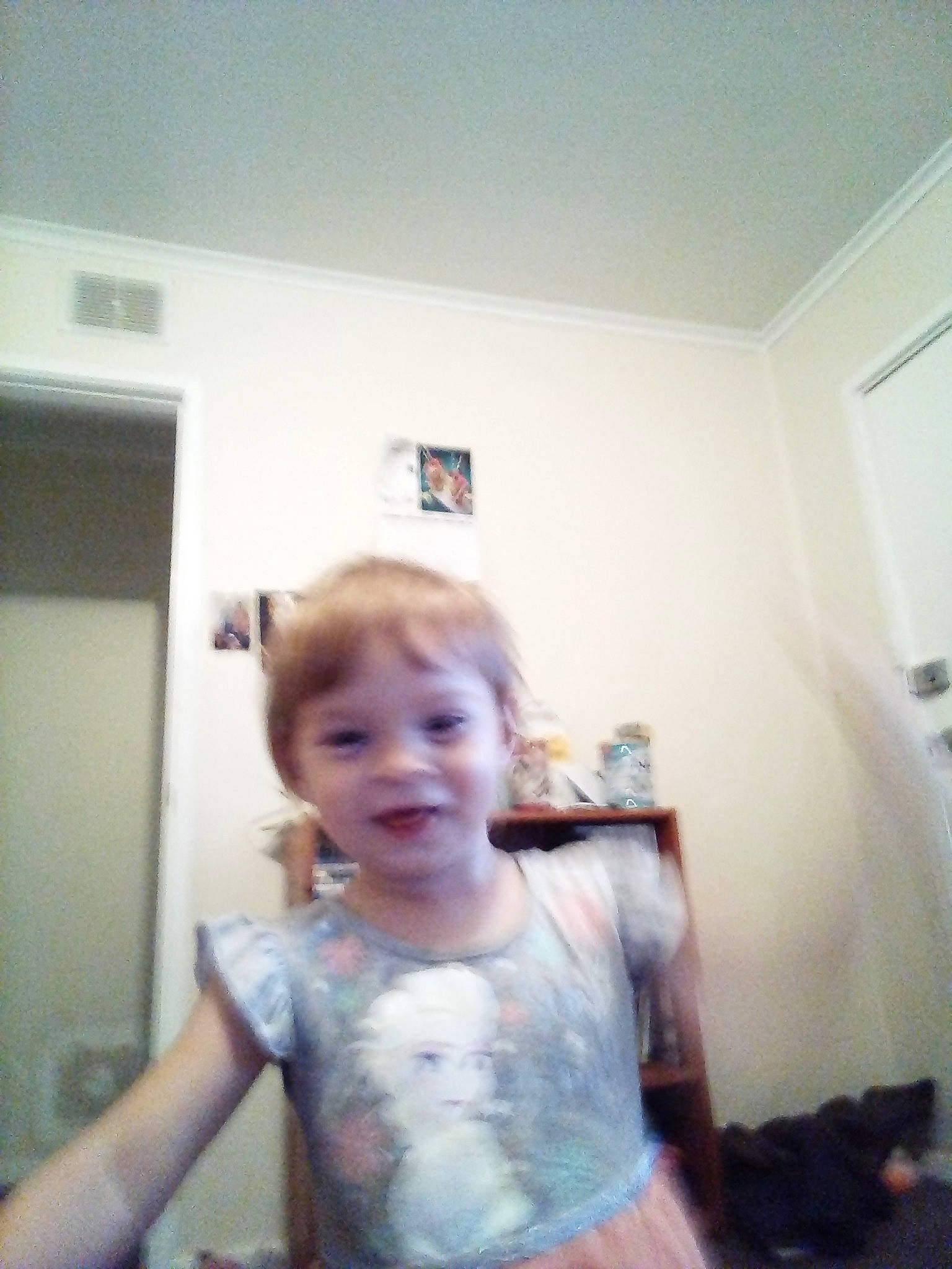 Ruby joined the competition — help win amazing prizes! arm, child, ear, face, fun, hair, head, neck, person, room, selfie, shoulder, smile, standing, toddler