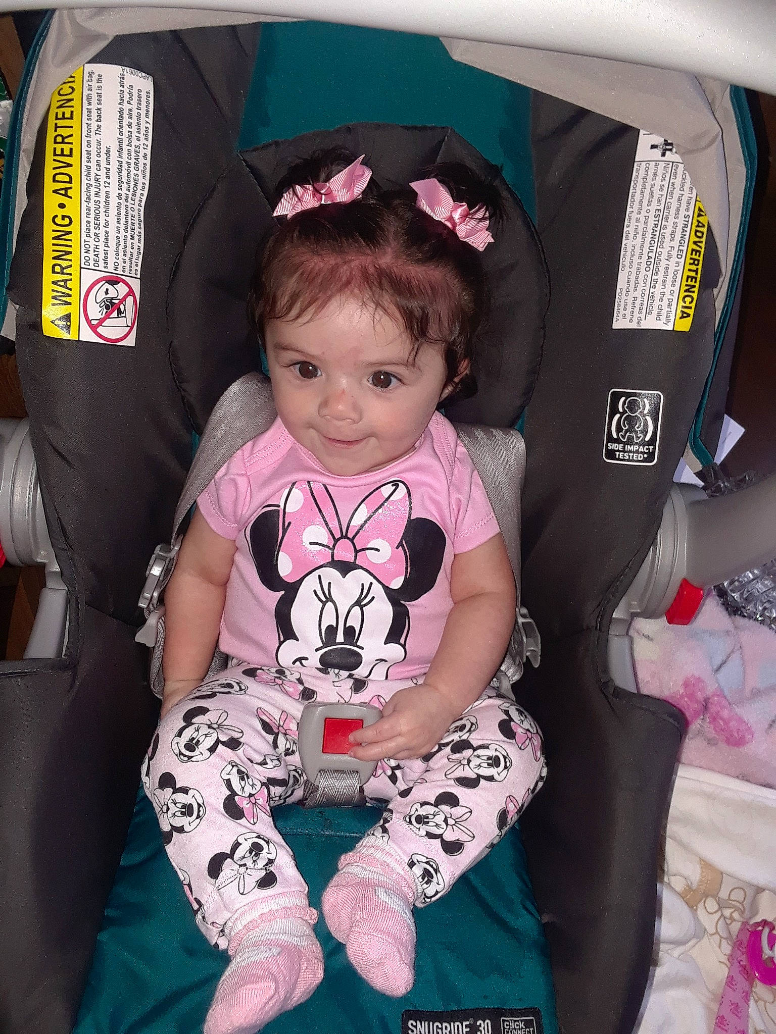 Sofia is registered to the contest to win money with this photo: baby, child, joy, person, pink, skin, toddler