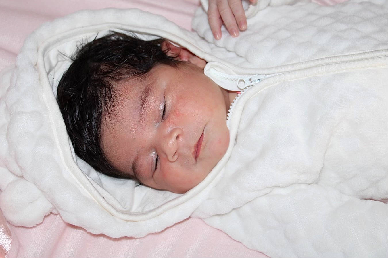 Ariana joined the competition — help win amazing prizes! baby, baby_sleeping, baby_toddler_clothing, bedding, bedtime, cheek, child, comfort, eyelash, fur, hair, linens, lip, mammal, nap, person, portrait_photography, skin, sleep, sleeve