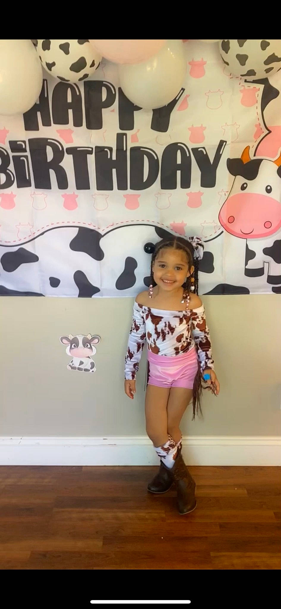 Avianna joined the competition — help win amazing prizes! baby_toddler_clothing, clothing, fashion_design, fawn, font, hairstyle, happy, joy, leg, magenta, mammal, pattern, person, pink, sleeve, smile, t_shirt, textile, thigh, vertebrate