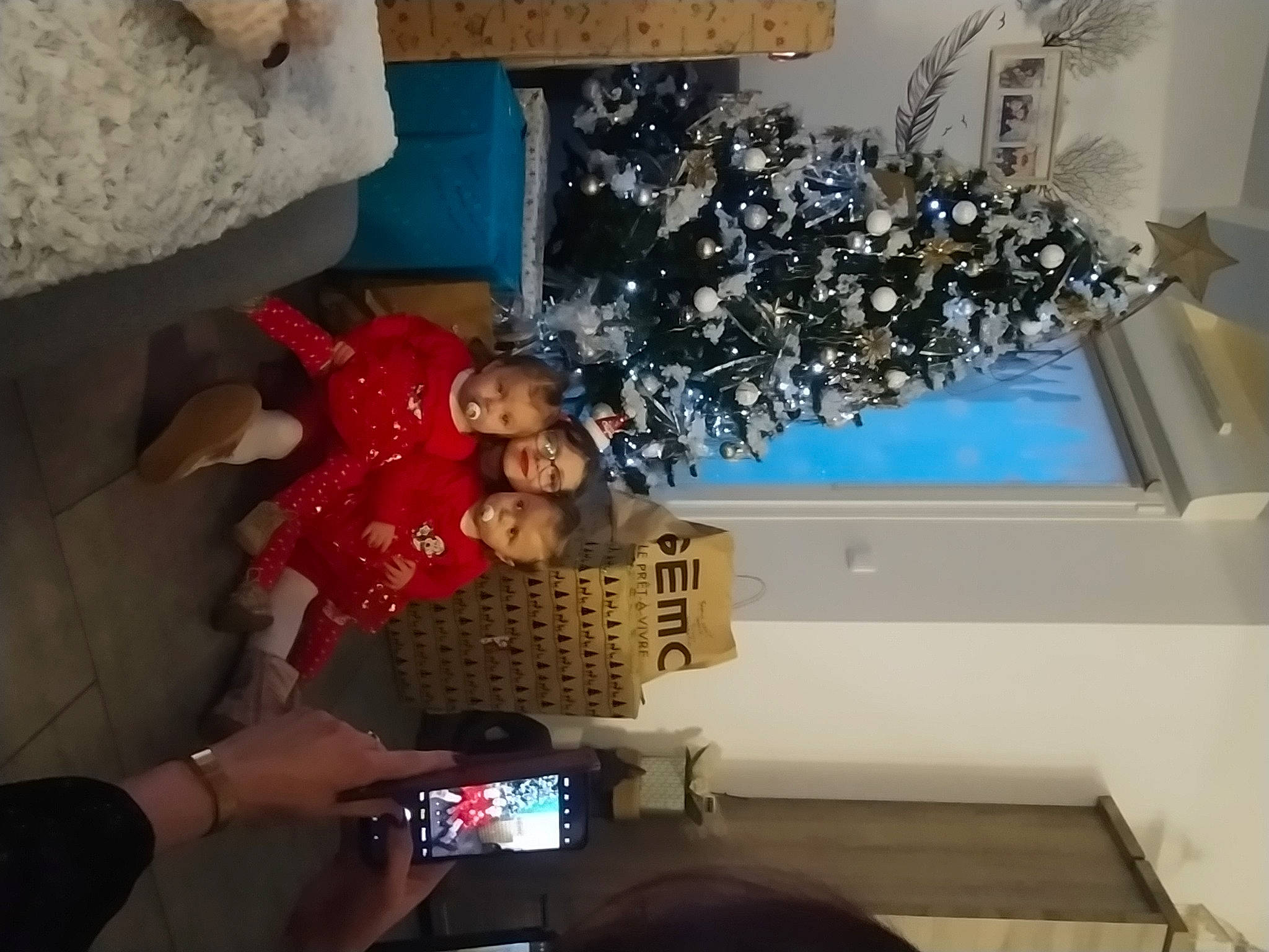 Ambre Elena a rejoint le concours — aidez-le/la à gagner de superbes lots ! blue, christmas_decoration, christmas_ornament, christmas_tree, design, event, fun, holiday, holiday_ornament, interior_design, light, ornament, person, plant, room, space, toy, tree, winter, wood