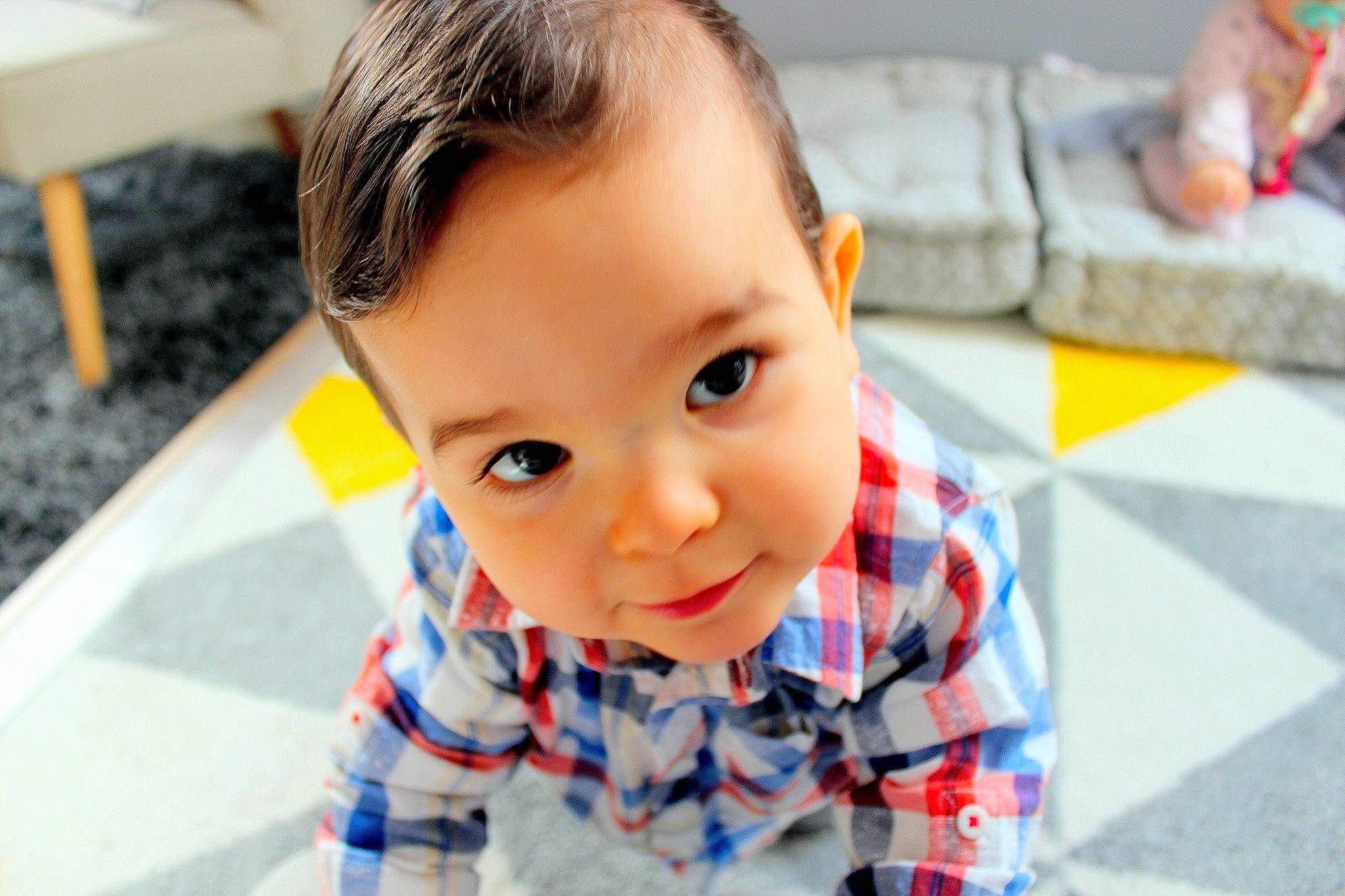 Jules participe au concours pour gagner de l'argent avec cette photo : baby, cheek, child, ear, face, nose, person, toddler, tummy_time